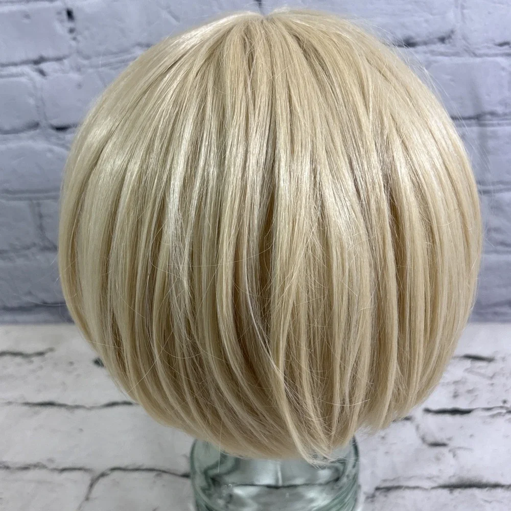 Vintage Women Layered Bob Short Haircut Wig Golden Blond